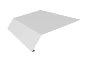 Планка карнизная 135х50 Фартук S14 над желобом Grand Line 0,45 Drap с пленкой RAL 9003 сигнальный белый (3м) GL 654349