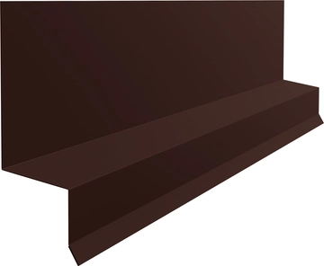 Отлив верхний фальц Grand Line 0,5 Drap ТХ RAL 8017 шоколад (2м) GL 576084