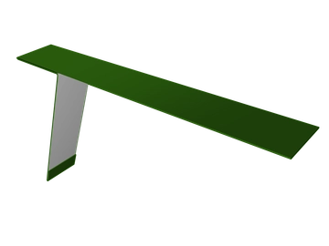 Планка карнизная фальц 130х80 Grand Line 0,45 ПЭ с пленкой RAL 6002 лиственно-зеленый (3м) GL 499057
