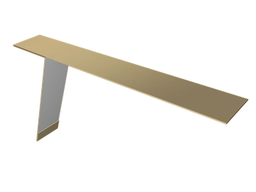 Планка карнизная фальц 130х80 Grand Line 0,45 ПЭ с пленкой RAL 1014 слоновая кость (3м) GL 498683