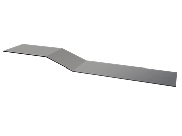 Планка крепежная фальц Grand Line 0,45 ПЭ с пленкой RAL 9006 бело-алюминиевый (2м) GL 499734
