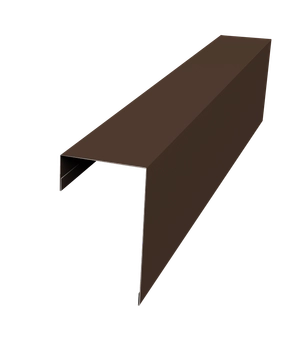 Планка торцевая фасадная фальц 65мм Grand Line 0,5 Velur RAL 8017 шоколад (2м) GL 556599