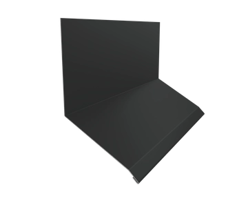 Планка примыкание верхнее к стене фальц 150х130х20 Grand Line 0,45 ПЭ с пленкой RAL 7016 антрацитово-серый (3м) GL 497431