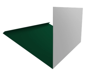 Планка примыкание верхнее к трубе фальц Grand Line 0,45 ПЭ с пленкой RAL 6005 зеленый мох (3м) GL 497622