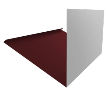 Планка примыкание верхнее к трубе фальц Grand Line 0,45 Drap RAL 3005 красное вино (2м) GL 497569