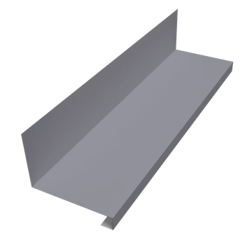 Планка примыкание нижнее к трубе для Кликфальц Про Grand Line 0,45 Drap ТХ RAL 7004 сигнальный серый (2м) GL 498462