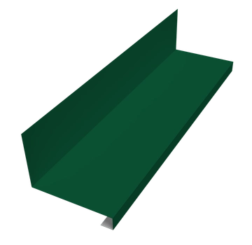 Планка примыкание нижнее к трубе фальц Grand Line 0,5 Сатин матовый ТХ RAL 6005 зеленый мох (3м) GL 542520