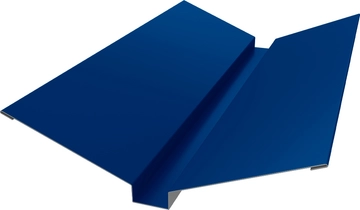 Планка ендовы верхней 115х30х115 Grand Line 0,5 Сатин с пленкой RAL 5005 сигнальный синий (2м) GL 464366