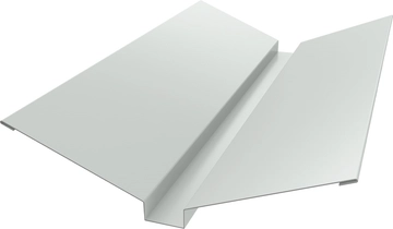 Планка ендовы верхней 115х30х115 Grand Line 0,45 ПЭ двухсторонний с пленкой RAL 9003 сигнальный белый (2м) GL 643193