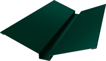 Планка ендовы верхней 115х30х115 Grand Line 0,4 ПЭ двухсторонний с пленкой RAL 6005 зеленый мох (3м) GL 824541