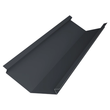 Планка ендовы нижней для композитной черепицы 140х140 Grand Line 0,5 Velur RAL 7024 мокрый асфальт (2м) GL 537623