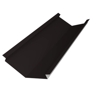 Планка ендовы нижней для композитной черепицы 140х140 Grand Line 0,45 Drap СТ RAL 9005 черный (2м) GL 656196