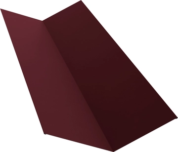 Планка ендовы верхней 145х145 Grand Line 0,45 ПЭ слим с пленкой RAL 3005 красное вино (3м) GL 675229