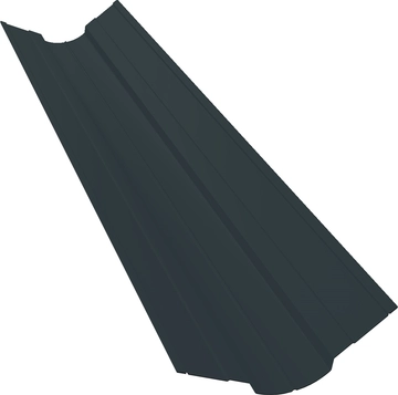 Планка ендовы верхней фигурной 70х70 Grand Line 0,5 PurPro матовый RAL 7016 антрацитово-серый (2м) GL 697894
