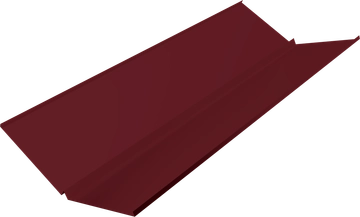 Планка ендовы нижней с компенсатором Grand Line 0,45 ПЭ двухсторонний с пленкой RAL 3005 красное вино (3м) GL 795653
