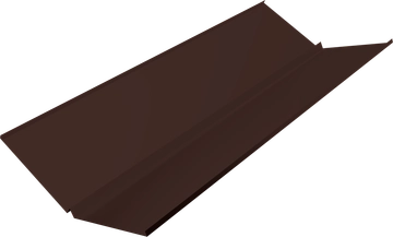 Планка ендовы нижней с компенсатором Grand Line 0,4 ПЭ двухсторонний с пленкой RAL 8017 шоколад (3м) GL 795630
