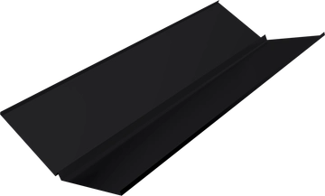 Планка ендовы нижней с компенсатором Grand Line 0,45 ПЭ двухсторонний с пленкой RAL 9005 черный (2м) GL 795662