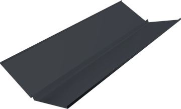 Планка ендовы нижней с компенсатором Grand Line 0,45 ПЭ двухсторонний с пленкой RAL 7024 мокрый асфальт (2м) GL 795649