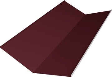 Планка ендовы нижней 300х300 Grand Line 0,7 ПЭ слим с пленкой RAL 3005 красное вино (2м) GL 815783