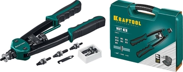 KRAFTOOL  NUT-12, М3 - М12, резьбовой двуручный заклепочник в кейсе (31183) 31183