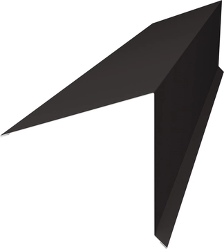 Планка конька односкатной кровли 180х160 Grand Line 0,45 Drap ТХ двухсторонний RR 32 темно-коричневый (2м) GL 564321