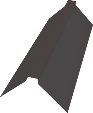 Планка конька плоского 115х30х115 Grand Line 0,4 ПЭ двухсторонний с пленкой RR 32 темно-коричневый (3м) GL 824591