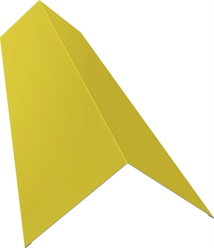 Планка конька плоского 145х145 Grand Line 0,45 ПЭ с пленкой RAL 1018 цинково-желтый (2м) GL 465942