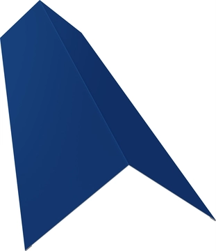 Планка конька плоского 145х145 Grand Line 0,5 Сатин с пленкой RAL 5005 сигнальный синий (3м) GL 466155