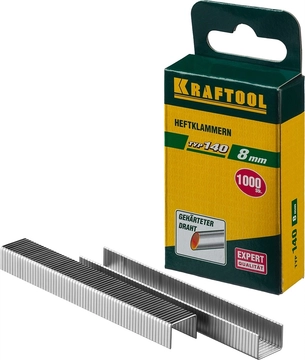 KRAFTOOL  тип 140 (G/11/57) 8 мм, 1000 шт, калибр 20GA, скобы для степлера (31680-08) 31680-08