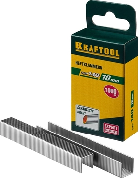 KRAFTOOL  тип 140 (G/11/57) 10 мм, 1000 шт, калибр 20GA, скобы для степлера (31680-10) 31680-10