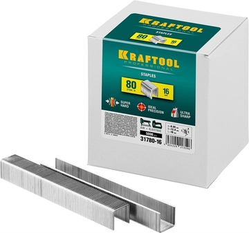 KRAFTOOL  тип 21GA (80/Pr A/Senco AT) 14 мм, 5000 шт, скобы для степлера (31780-16) 31780-16