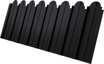 Профнастил C10A фигурный Grand Line 0,45 Drap ТХ двухсторонний RAL 9005 черный GL 751839