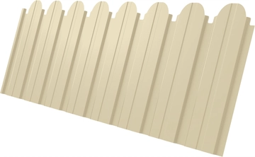 Профнастил C10B фигурный Grand Line 0,45 Drap ТХ RAL 1015 светлая слоновая кость GL 751761
