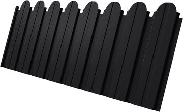 Профнастил C10B фигурный Grand Line 0,45 Drap ТХ двухсторонний RAL 9005 черный GL 751840