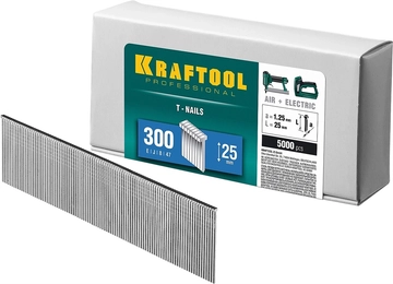 KRAFTOOL  тип 18GA (47/300/F) 25 мм, 5000 шт, гвозди для нейлера (31785-25) 31785-25