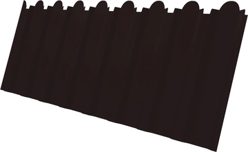 Профнастил С20B фигурный Grand Line 0,45 Drap ТХ RAL 9005 черный GL 479349