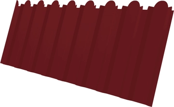 Профнастил С20B фигурный Grand Line 0,45 Drap ТР RAL 3005 красное вино GL 697547