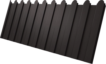 Профнастил С8A в02 фигурный Grand Line 0,5 Drap RR 32 темно-коричневый GL 793828