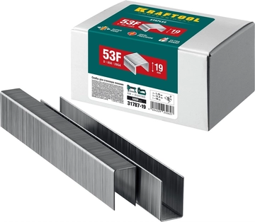 KRAFTOOL  тип 20GA (53F/D/056) 19 мм, 5000 шт, скобы для степлера (31787-19) 31787-19