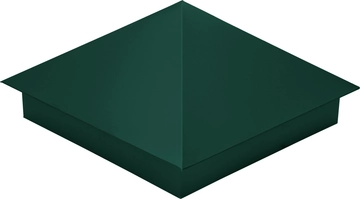 Колпак на столб 390х390мм 0,45 Drap с пленкой RAL 6005 зеленый мох GL 154110