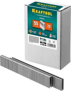 KRAFTOOL  тип 18GA (55/90/C) 20 мм, 5000 шт, скобы для степлера (31789-20) 31789-20