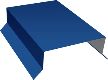 Парапетная крышка прямая 125мм Grand Line 0,4 ПЭ с пленкой RAL 5005 сигнальный синий (2м) GL 540334
