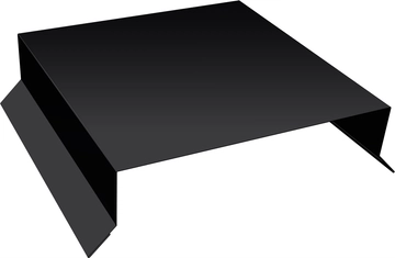 Парапетная крышка прямая 150мм Grand Line 0,45 ПЭ двухсторонний с пленкой RAL 9005 черный (3м) GL 637402