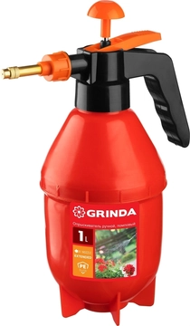 GRINDA  PS-1E, объем 1 л, ручной, с удлинённым соплом, колба из полиэтилена, помповый опрыскиватель (40366) 40366_z02