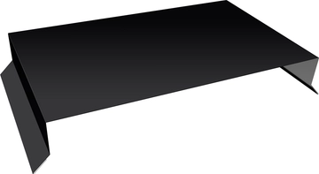 Парапетная крышка прямая 390мм Grand Line 0,45 Drap СТ RAL 9005 черный (2м) GL 541072
