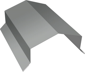 Парапетная крышка угольная 125мм Grand Line 0,5 Сатин с пленкой RAL 9006 бело-алюминиевый (3м) GL 645454