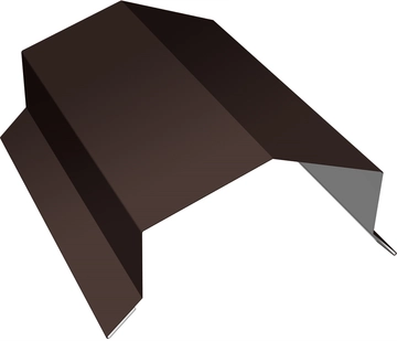 Парапетная крышка угольная 125мм Grand Line 0,5 PurPro матовый RAL 8017 шоколад (3м) GL 541469