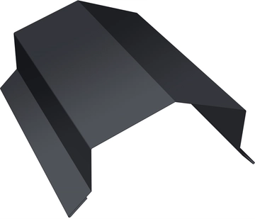 Парапетная крышка угольная 125мм Grand Line 0,45 ПЭ двухсторонний с пленкой RAL 7024 мокрый асфальт (3м) GL 644293