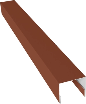 Планка П-образная заборная 24 Grand Line 0,5 Сатин матовый ТХ RAL 8004 терракота (2м) GL 587314