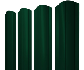 Штакетник Круглый фигурный Grand Line 0,45 Drap ТХ RAL 6005 зеленый мох GL 480613